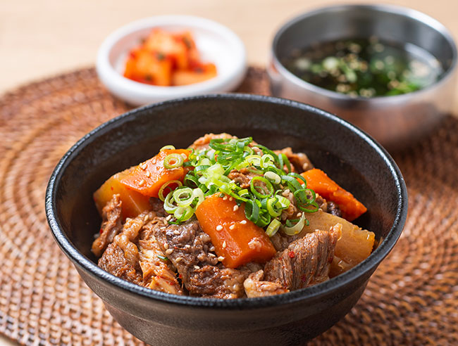 ピリ辛牛丼セット