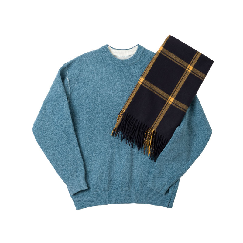 ソフトタッチモールニット・柄アソートマフラー