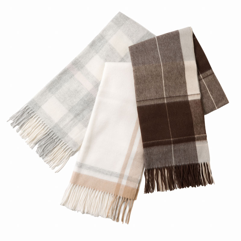 ウールチェックストール