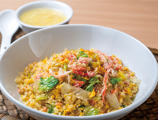 蟹レタス炒飯（スープ付）