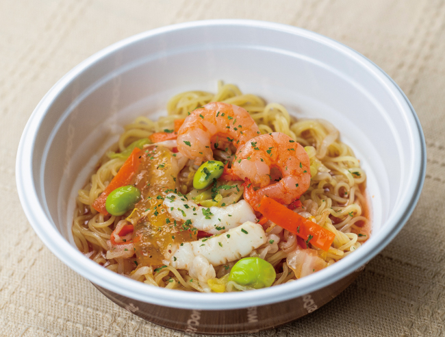 トマト海鮮野菜涼風麺レモンジュレ添え