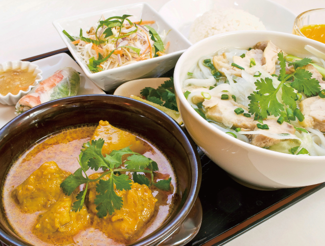 ベトナムチキンカレーとフォーのよくばりセット 