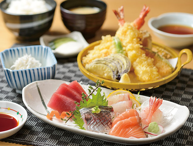 天ぷら刺身御膳